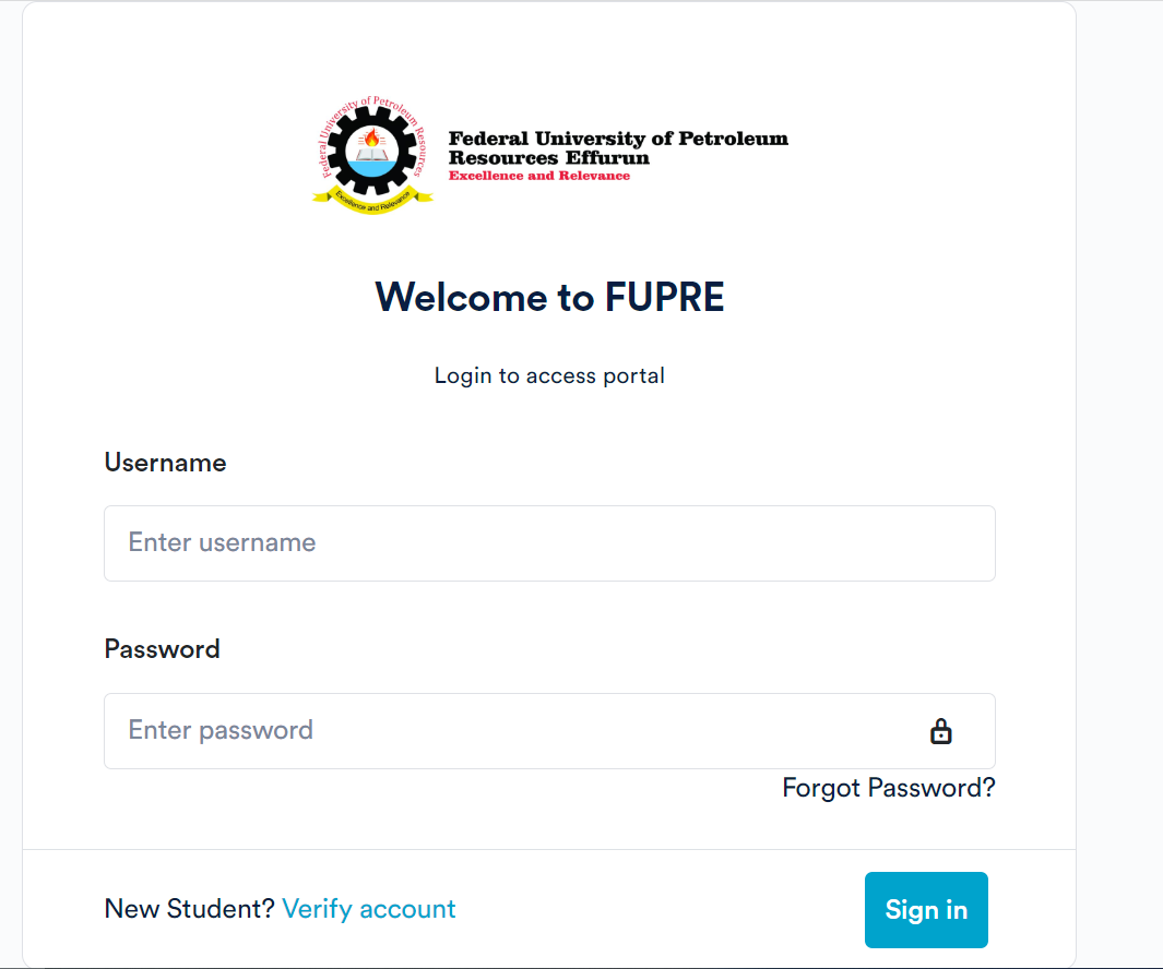 FUPRE Student Portal Login: Steps Required